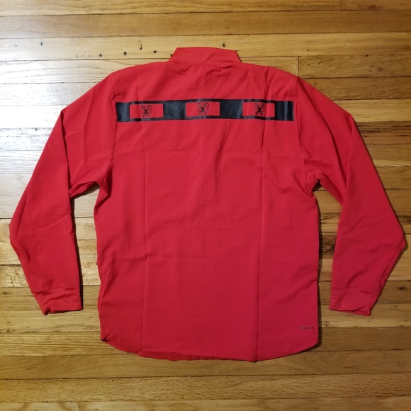 Adidas 1/4 Zip NHL Chicago Blackhawks Aeroready Pullover GI5201 Red Men's Medium - Picture 2 of 11